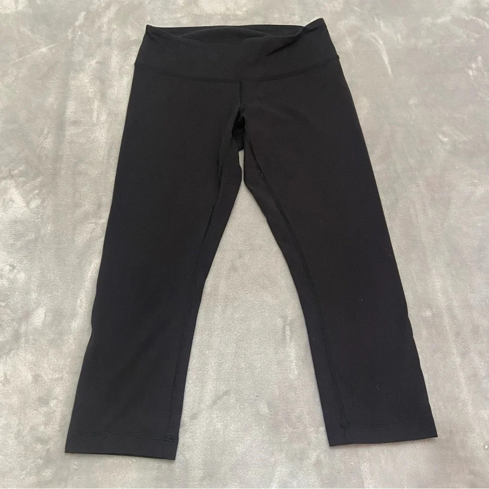 Lululemon Wunder Under Crop Solid Black 21350 - image 2